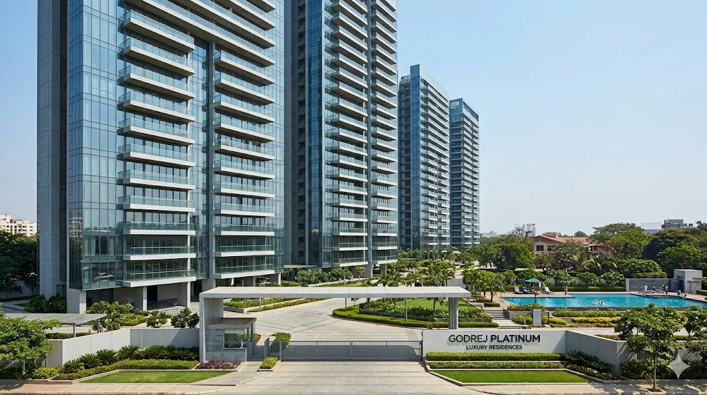 Premium facade of Godrej Platinum luxury residential apartments by Godrej Properties